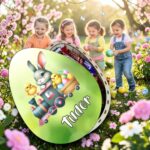 Cutie Dulciuri Paste, Personalizata, Ou Kinder Surprise, Iepuras, CPD020 - imagine 2