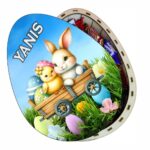 Cutie Dulciuri Paste, Personalizata, Ou Kinder Surprise, Iepuras, CPD021