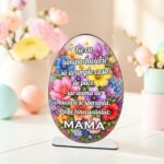 Decoratiune Cadou - Paste, Lemn, Mama, 15cm, DCPUV016 - imagine 2