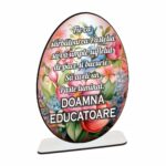 Decoratiune Cadou - Paste, Lemn, Educatoare, 15cm, DCPUV017 - imagine 4