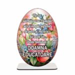 Decoratiune Cadou - Paste, Lemn, Educatoare, 15cm, DCPUV017