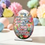 Decoratiune Cadou - Paste, Lemn, Invatatoare, 15cm, DCPUV018 - imagine 2
