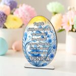 Decoratiune Cadou - Paste, Lemn, Bunica, 15cm, DCPUV019 - imagine 2