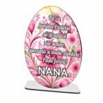 Decoratiune Cadou - Paste, Lemn, Nana, 15cm, DCPUV021 - imagine 3