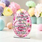 Decoratiune Cadou - Paste, Lemn, Nana, 15cm, DCPUV021 - imagine 2