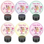 Lampa Led 3D, Personalizata – Date Nastere, Minnie Mouse,  22×18 cm (LDUV070) - imagine 2