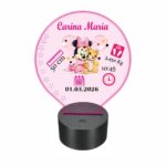 Lampa Led 3D, Personalizata – Date Nastere, Minnie Mouse,  22×18 cm (LDUV070)