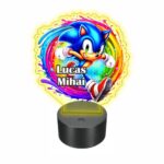 Lampa Led 3D, Personalizata – Sonic, 22×18 cm (LDUV082) - imagine 5