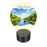 Lampa Led 3D, Delta Dunarii, 22×18 cm, LOTUV004