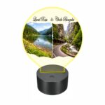 Lampa Led 3D, Lacul Rosu & Cheile Bicazului, 22×18 cm, LOTUV011