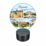 Lampa Led 3D, Bucuresti, 22×18 cm, LOTUV017