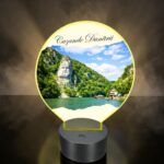 Lampa Led 3D, Cazanele Dunarii, 22×18 cm, LOTUV022 - imagine 2