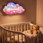 Lampa veghe, Lemn, Ursulet, 40 cm, LVUV001 - imagine 2