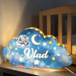 Lampa veghe, Lemn, Ursulet, 40 cm, LVUV002 - imagine 4