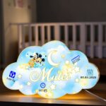 Lampa veghe, Lemn, Date Nastere, Mickey Mouse, 40 cm, LVUV009 - imagine 4
