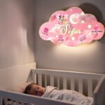 Lampa veghe, Lemn, Date Nastere, Minnie Mouse, 40 cm, LVUV010 - imagine 2