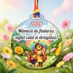 Medalie Gradinita, Grupa Fluturasilor, Lemn, Multicolor, 6x6,5cm, MDUV022 - imagine 4