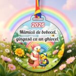 Medalie Gradinita, Grupa Boboceilor, Lemn, Multicolor, 6x6,5cm, MDUV027 - imagine 4