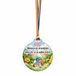 Medalie Gradinita, Lemn, Multicolor, 6x6,5cm, MDUV028