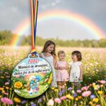 Medalie Gradinita, Lemn, Multicolor, 6x6,5cm, MDUV029 - imagine 3