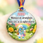 Medalie Gradinita, Lemn, Multicolor, 6x6,5cm, MDUV029 - imagine 4