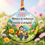 Medalie Gradinita, Grupa Buburuzelor, Lemn, Multicolor, 6x6,5cm, MDUV037 - imagine 4