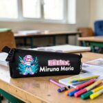 Penar Personalizat, Scoala, Roblox Girl, 22x7x6,5cm, Negru, PNSC042 - imagine 3