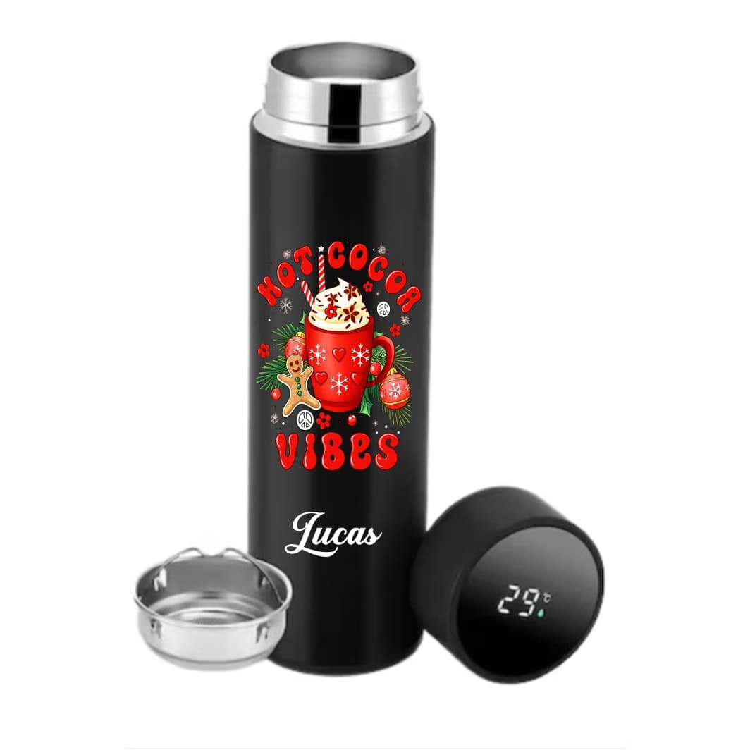 THP007 Termos Personalizat, Negru, 500 ml, THP007 - imagine 1