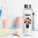 Sticla Apa Copii, Personalizata - BTS, Transparent, 500ml (BSC063) - imagine 2
