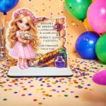 Decoratiune Absolvire, Personalizata, Tip Diploma, Lemn, 16x17cm, CABS013 - imagine 2