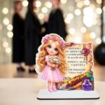 Decoratiune Absolvire, Personalizata, Tip Diploma, Lemn, 16x17cm, CABS013 - imagine 3