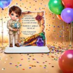 Decoratiune Absolvire, Personalizata, Tip Diploma, Lemn, 16x14,5cm, CABS014 - imagine 2