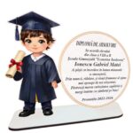 Decoratiune Absolvire, Personalizata, Tip Diploma, Lemn, 19x15cm, CABS015 - imagine 3