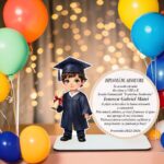 Decoratiune Absolvire, Personalizata, Tip Diploma, Lemn, 19x15cm, CABS015 - imagine 2