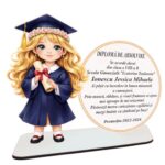 Decoratiune Absolvire, Personalizata, Tip Diploma, Lemn, 19x15cm, CABS016 - imagine 4