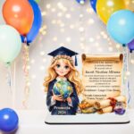 Decoratiune Absolvire, Personalizata, Tip Diploma, Lemn, 15x18cm, CABS017 - imagine 2