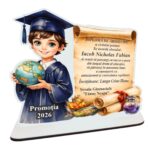 Decoratiune Absolvire, Personalizata, Tip Diploma, Lemn, 15x18cm, CABS018 - imagine 4