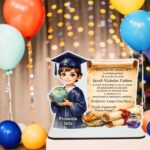 Decoratiune Absolvire, Personalizata, Tip Diploma, Lemn, 15x18cm, CABS018 - imagine 3