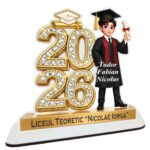 Decoratiune Absolvire, Personalizata, Tip Diploma, Lemn, 16x15,5cm, CABS019 - imagine 4