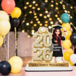 Decoratiune Absolvire, Personalizata, Tip Diploma, Lemn, 16x15,5cm, CABS020 - imagine 2