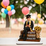 Decoratiune Absolvire, Personalizata, Tip Diploma, Lemn, 16x13,5cm, CABS022 - imagine 3