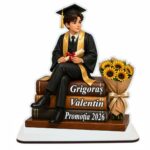 Decoratiune Absolvire, Personalizata, Tip Diploma, Lemn, 16x13,5cm, CABS022