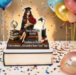 Decoratiune Absolvire, Personalizata, Tip Diploma, Lemn, 18x17,5cm, CABS023 - imagine 3