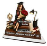 Decoratiune Absolvire, Personalizata, Tip Diploma, Lemn, 18x17,5cm, CABS023 - imagine 4
