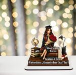 Decoratiune Absolvire, Personalizata, Tip Diploma, Lemn, 18x17,5cm, CABS023 - imagine 2