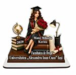 Decoratiune Absolvire, Personalizata, Tip Diploma, Lemn, 18x17,5cm, CABS023