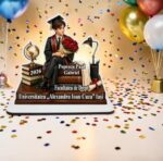 Decoratiune Absolvire, Personalizata, Tip Diploma, Lemn, 18x17,5cm, CABS024 - imagine 2