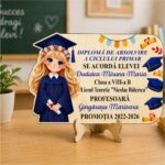 Decoratiune Absolvire, Tip Diploma, Lemn, 20x14cm, CABS027 - imagine 2
