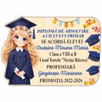 Decoratiune Absolvire, Tip Diploma, Lemn, 20x14cm, CABS027 - imagine 3