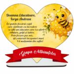 Decoratiune Cadou, Educatoare, Personalizata, Lemn, 18x15cm, DCPS016
